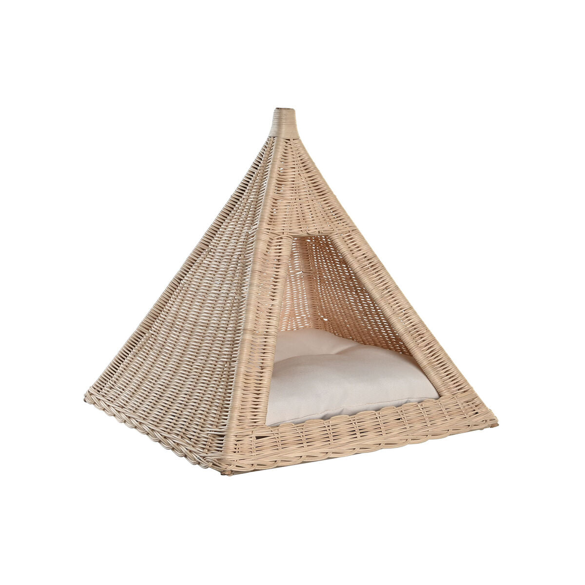 Pet bed DKD Home Decor Natural Rattan 45 x 45 x 45 cm-0